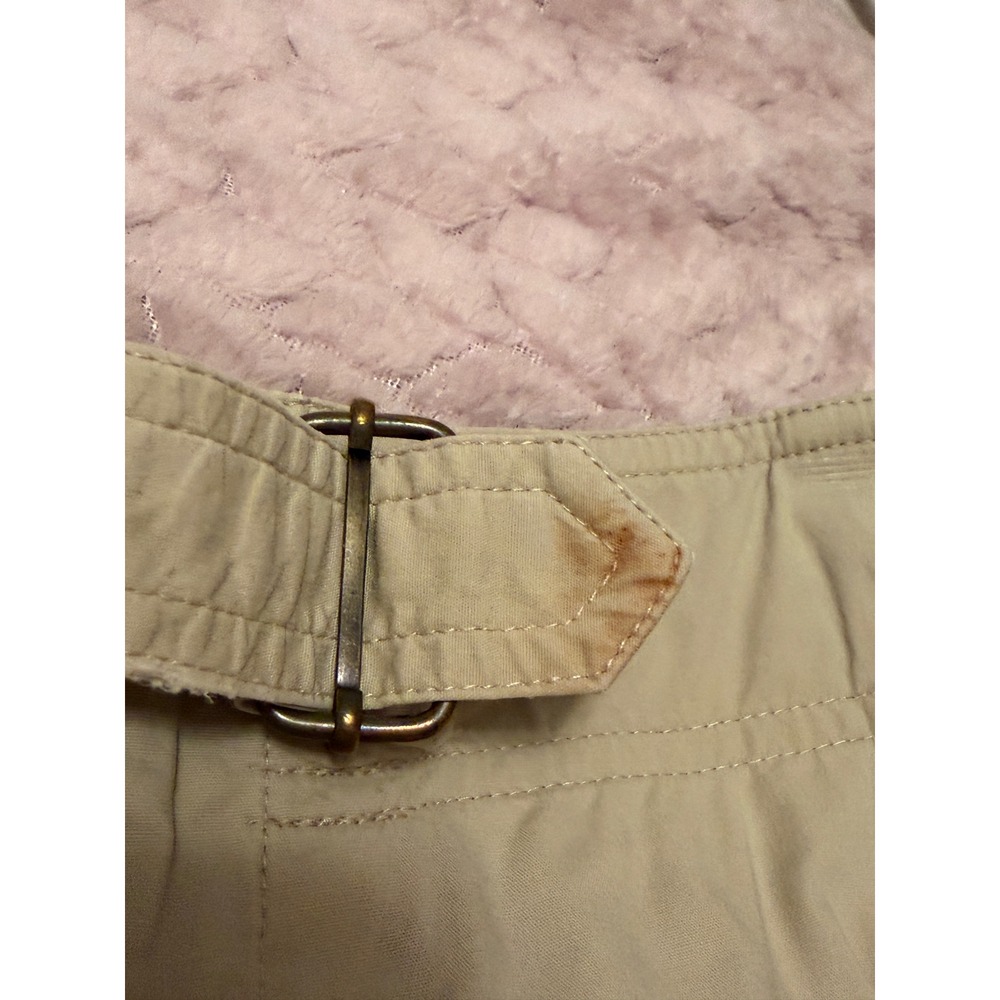 Ralph Lauren Cargo Crop Pants womens Sz 2 Tan Khaki Fair Condition Utility Cinch - Picture 8 of 10